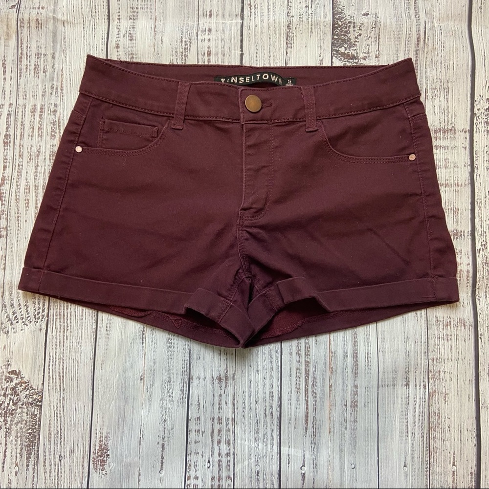 Tinseltown Burgundy Shorts. Size 5. EUC